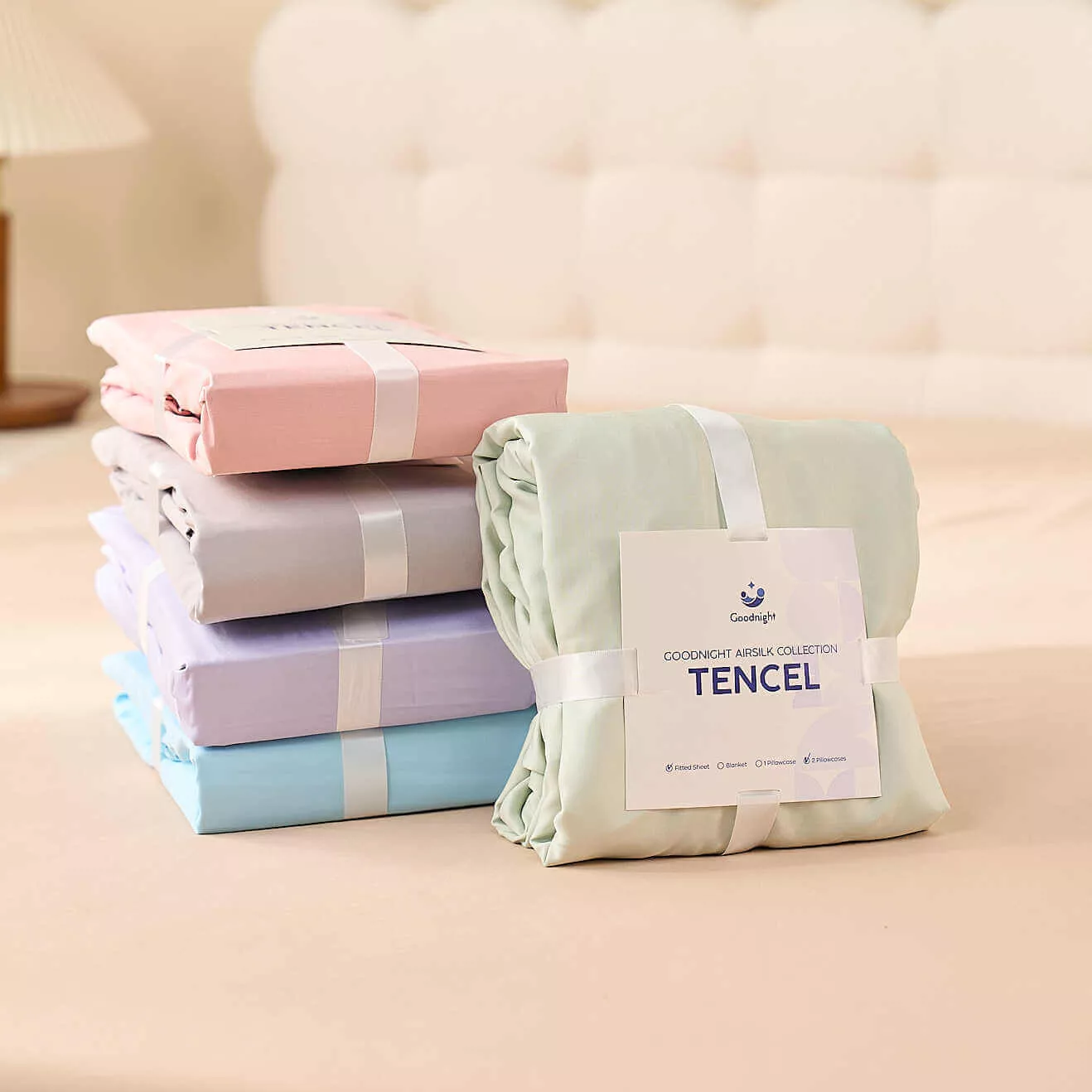 Bộ ga chun tencel cao cấp Goodnight Airsilk - Ảnh 3