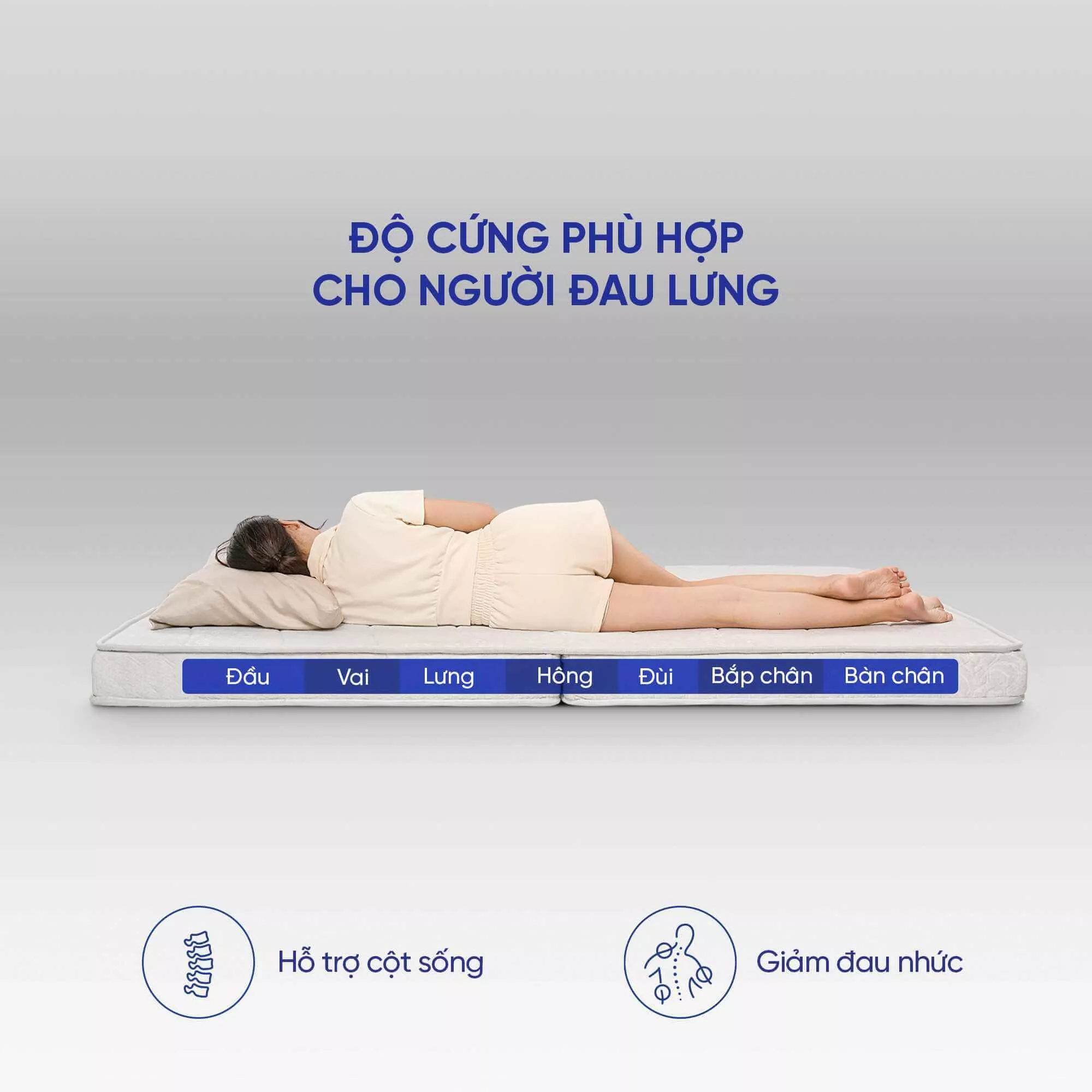 Nệm bông ép cao cấp Wonjun Pure Premium nâng đỡ vững chắc dày 12cm - Ảnh 14
