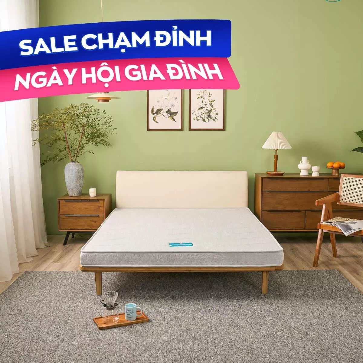 Nệm bông ép cao cấp Wonjun Pure Premium nâng đỡ vững chắc dày 12cm - Ảnh 2