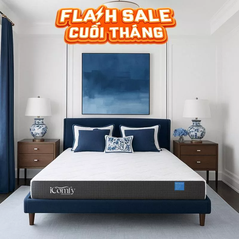 Nệm foam iComfy Coolax Plus nâng cấp làm mát dày 20cm (BST Ngủ Mát) - Ảnh 2