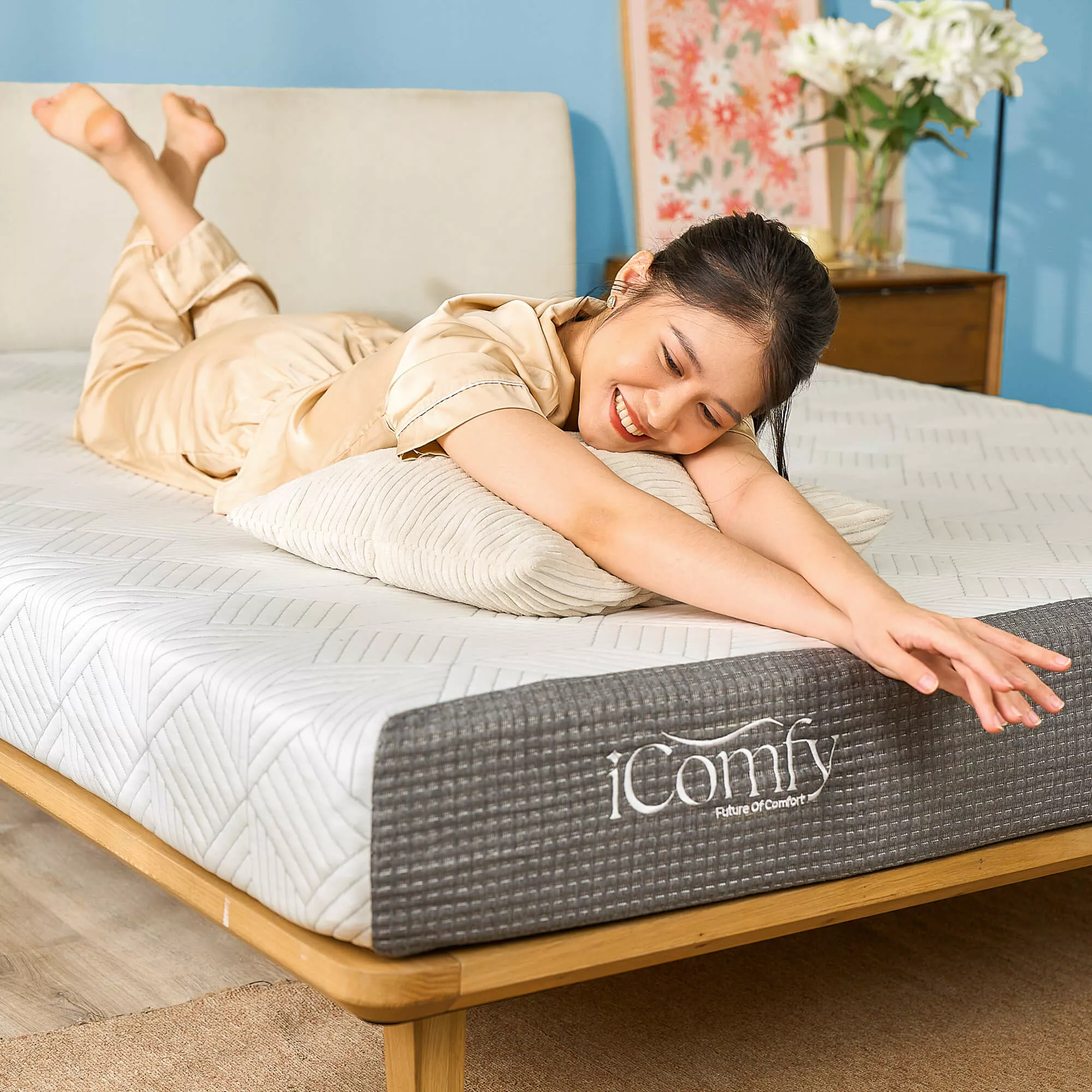 Nệm foam iComfy Coolax Plus nâng cấp làm mát dày 20cm (BST Ngủ Mát) - Ảnh 18