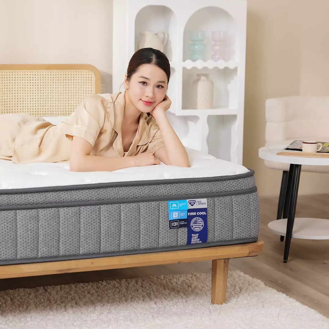 Nệm lò xo Spring Air Back Supporter Firm Cool nâng đỡ làm mát dày 26cm - Ảnh 20