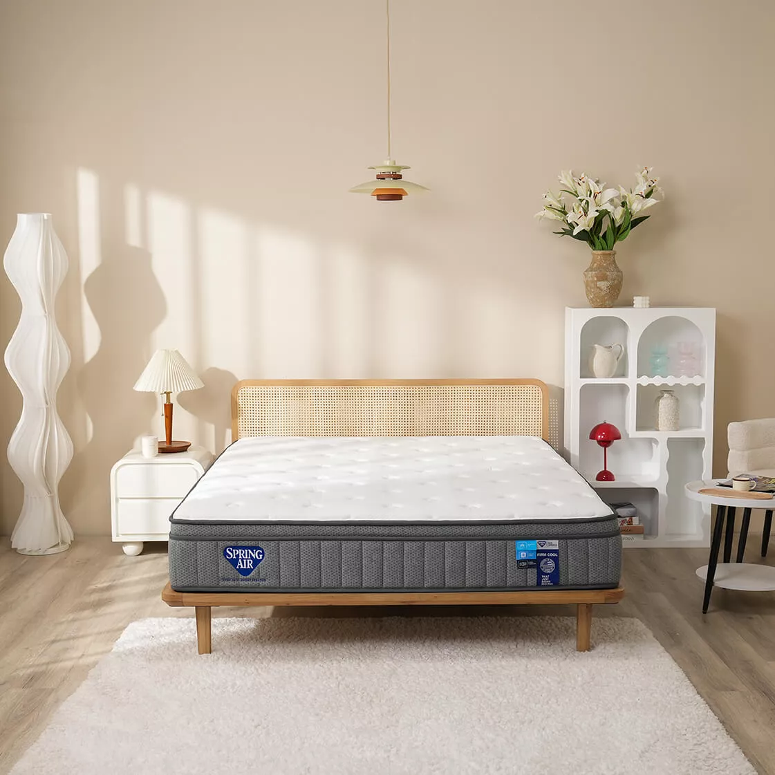 Nệm lò xo Spring Air Back Supporter Firm Cool nâng đỡ làm mát dày 26cm - Ảnh 13