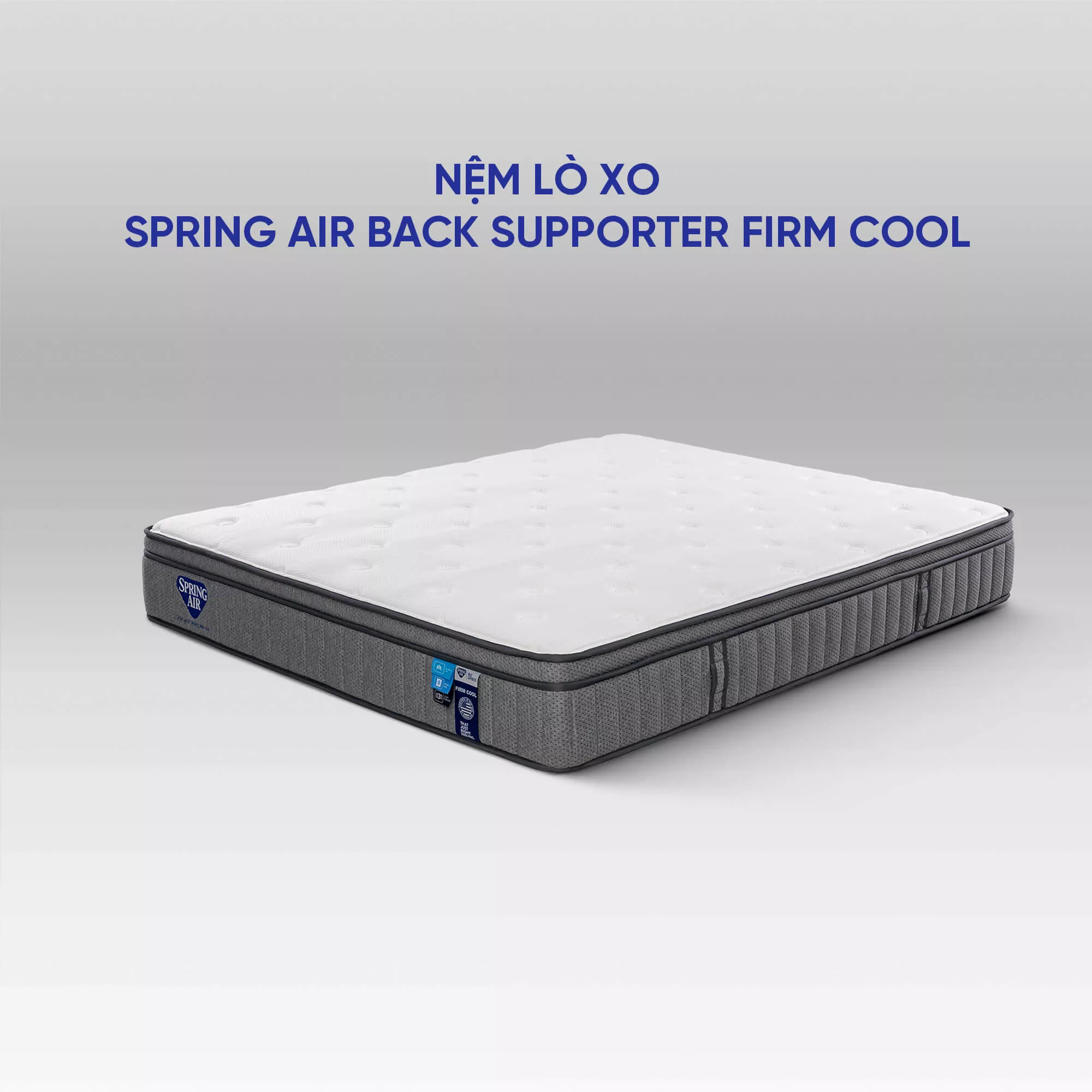 Nệm lò xo Spring Air Back Supporter Firm Cool nâng đỡ làm mát dày 26cm - Ảnh 8