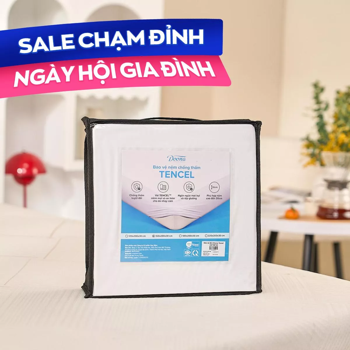 Bảo vệ nệm Doona Tencel - Ảnh 2