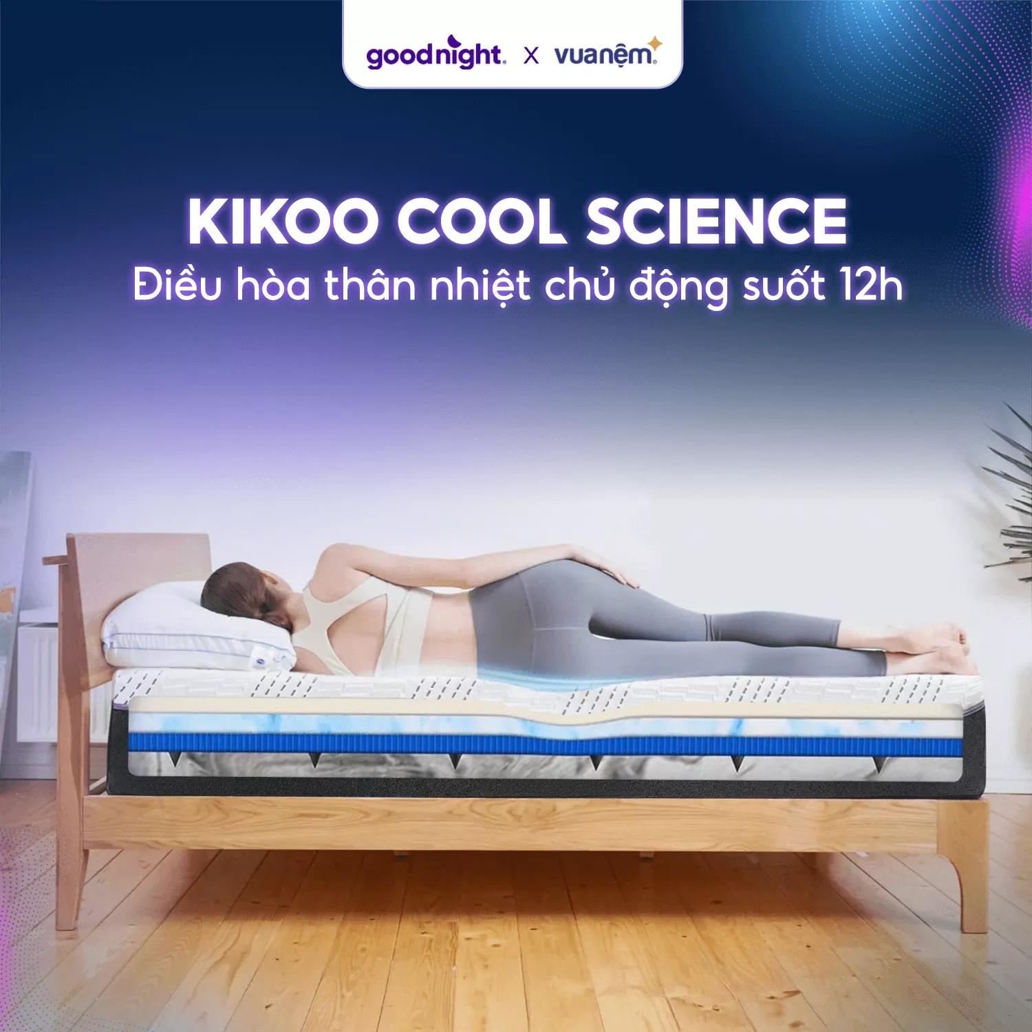 Nệm Foam Goodnight Active Hybrid - Ảnh 3