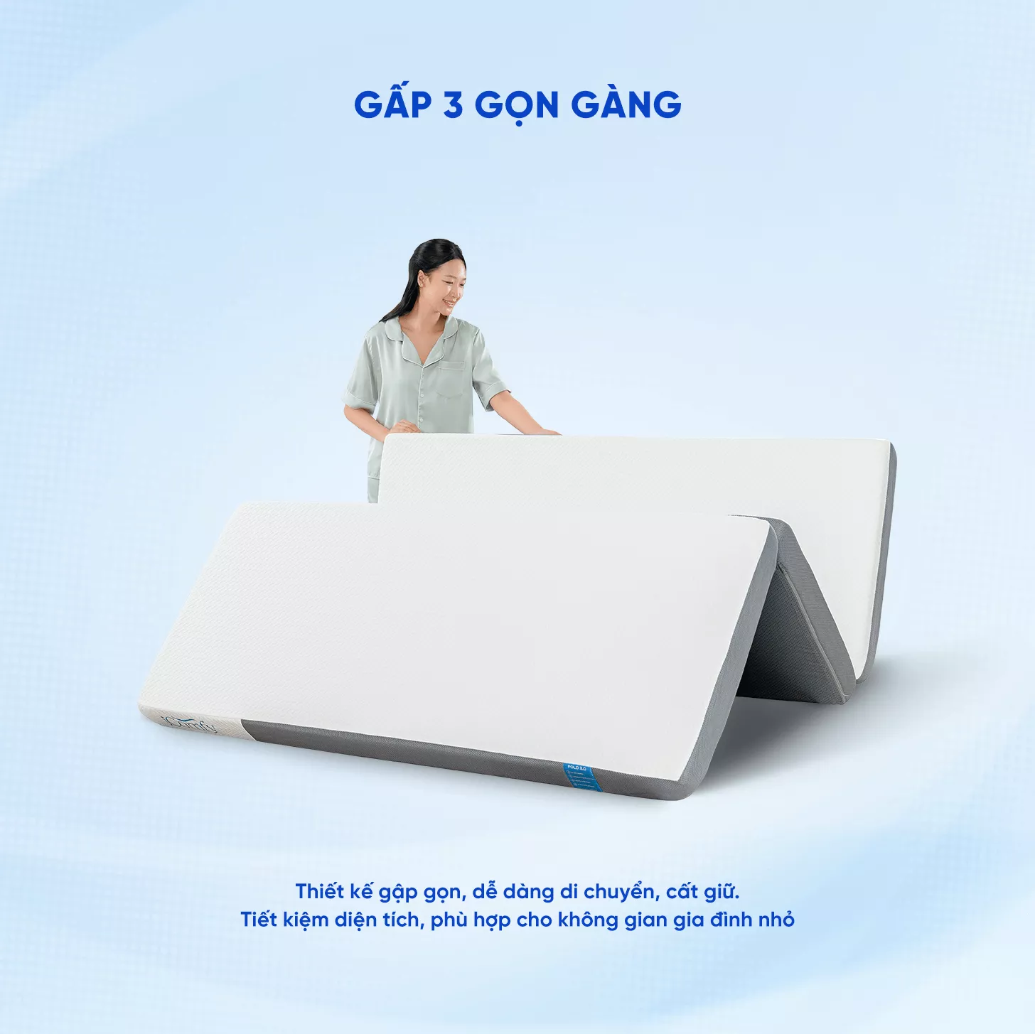 Nệm Foam iComfy Fold 3.0 gấp 3 dày 10cm - Ảnh 9