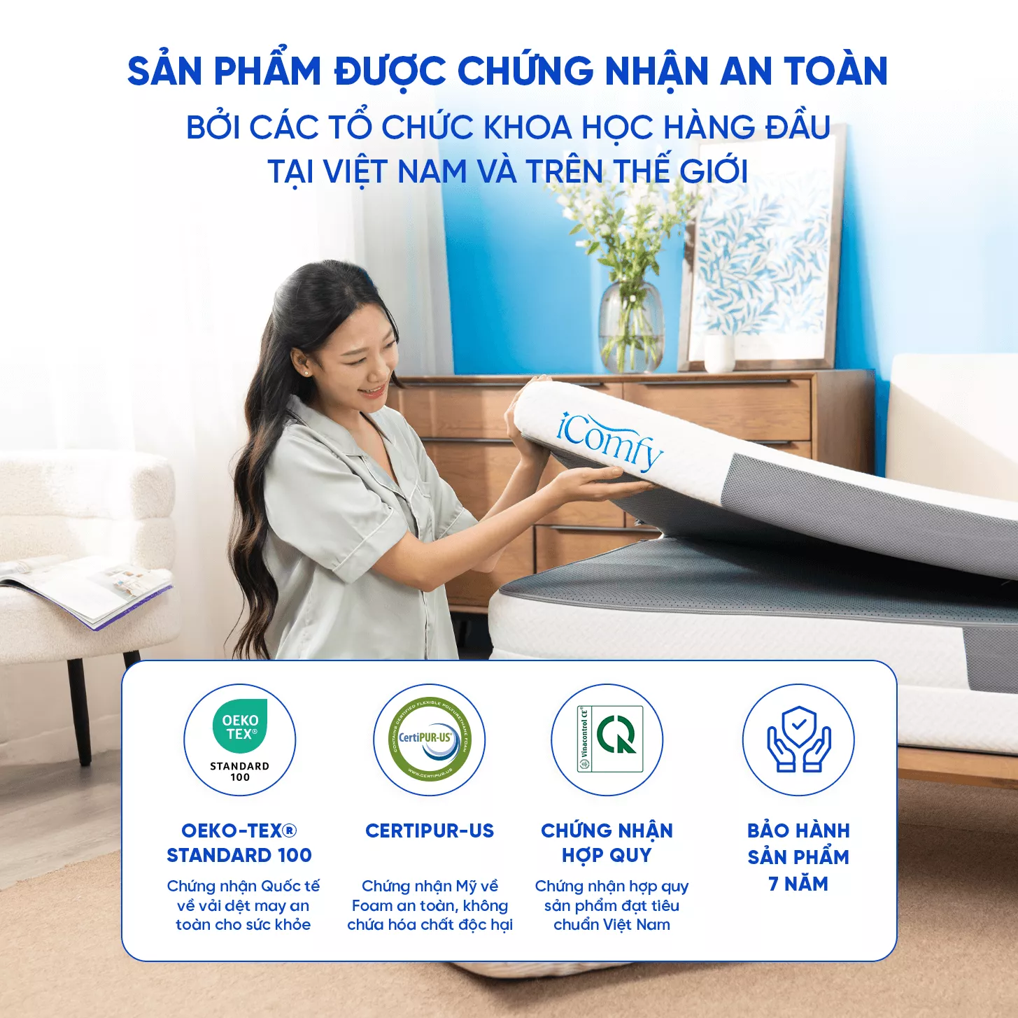 Nệm Foam iComfy Fold 3.0 gấp 3 dày 10cm - Ảnh 11