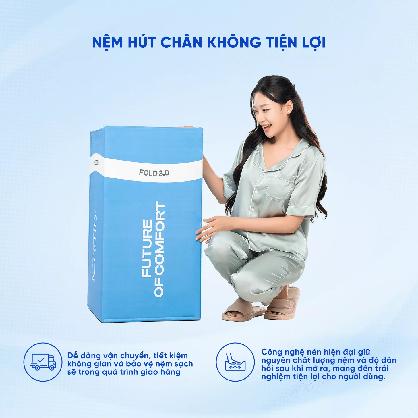 Nệm Foam iComfy Fold 3.0 gấp 3 dày 10cm - Ảnh 10