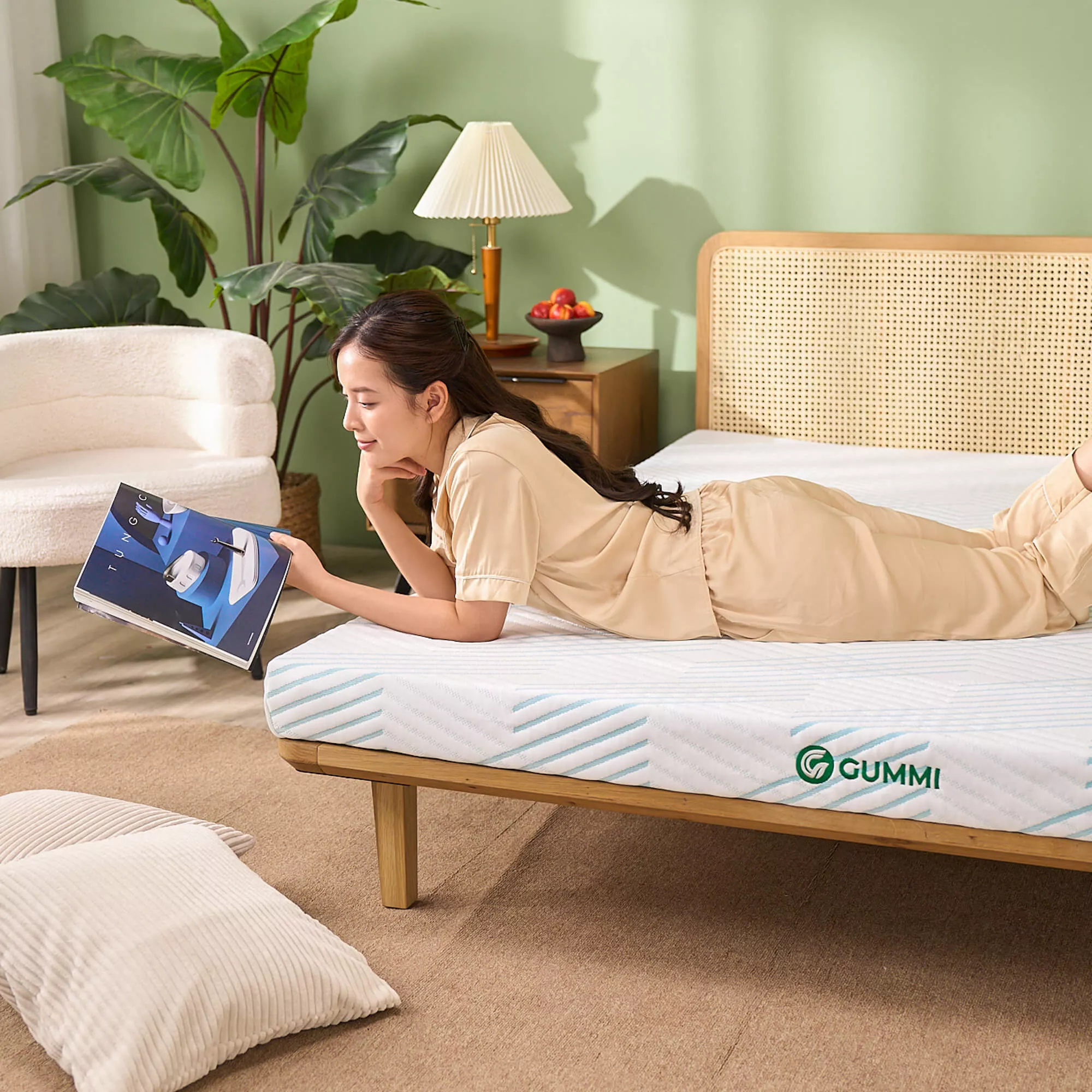 [Mở bán tặng bộ ga chun 1.8 triệu] Nệm cao su 100% thiên nhiên tinh chất trà xanh làm mát Gummi Signature - Ảnh 14