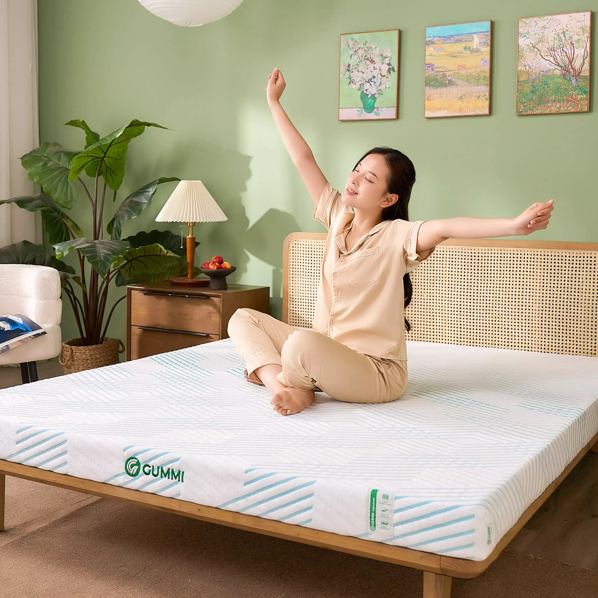 [Mở bán tặng bộ ga chun 1.8 triệu] Nệm cao su 100% thiên nhiên tinh chất trà xanh làm mát Gummi Signature - Ảnh 13