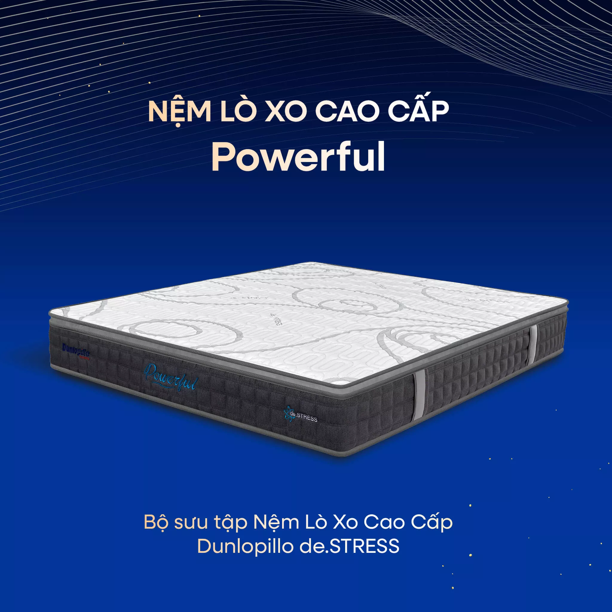 [Mới - Độc quyền] Nệm lò xo túi độc lập 3 vùng Dunlopillo de.Stress Powerful - Ảnh 7