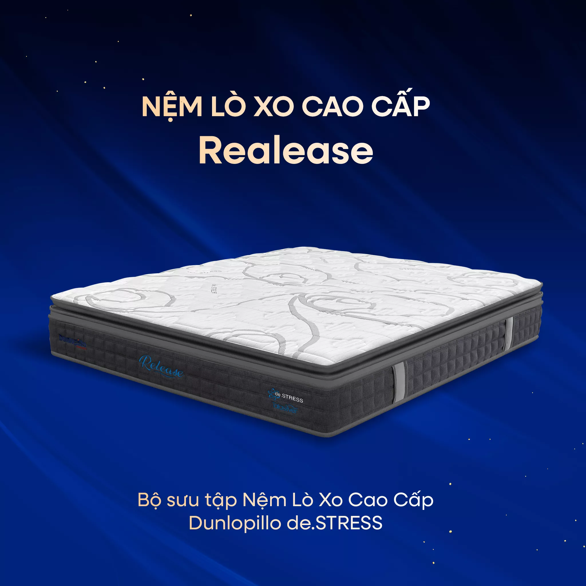 [Mới - Độc quyền] Nệm lò xo độc lập phân 5 vùng nâng đỡ chuyên sâu Dunlopillo de.Stress Release - Ảnh 3