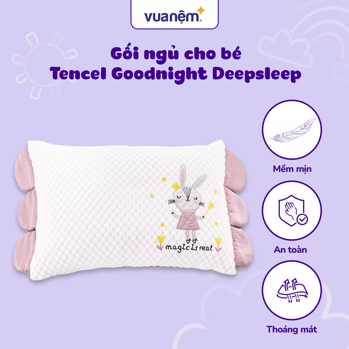 Gối bông trẻ em Goodnight Deepsleep